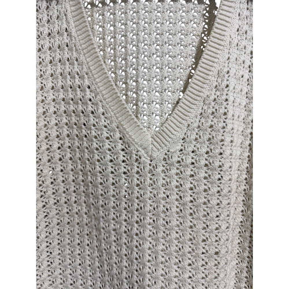 Varley Monte V-Neck Knit Polo Cream Women's‎ Size X-Large - Picture 8 of 12